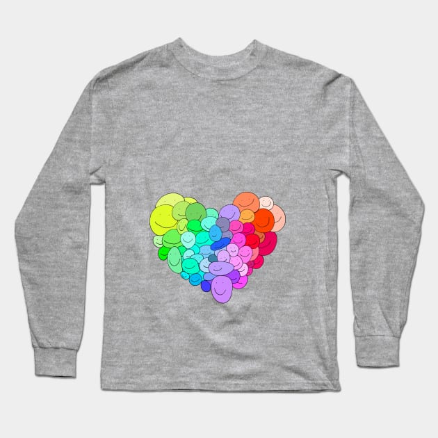 Happy Love Long Sleeve T-Shirt by artfromnino